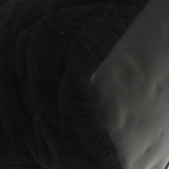 CHANEL Matelasse COCO Mark Tote Bag pile Black Silver CC Auth BA4775 - Picture 5 of 16